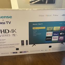 75” Hisense Roku Smart TV 4K