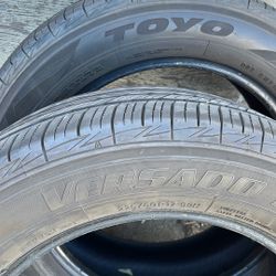 Used Toyo 17” Highway tires, good Spares, 