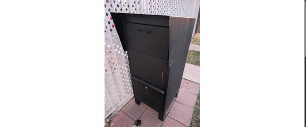 Black Metal Secure Parcel Drop Box