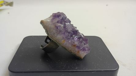 Raw amethyst ring