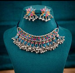 Fashion Oxidized Necklace Set