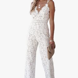 White Lace Jumpsuit