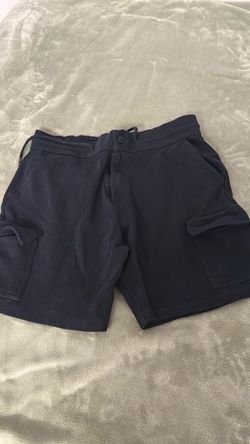Zara Navy Blue Cargo Shorts with Drawstring- large