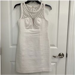 Lily Pulitzer white lace Visit > shift sweetheart dress 4