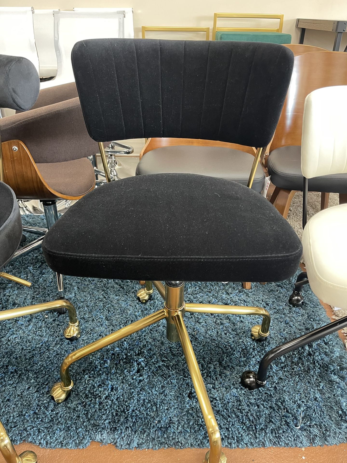 Office Chair In Black/Gold