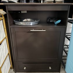Modern Pet Feeding Station Cabinet – Hidden Bowls & Storage