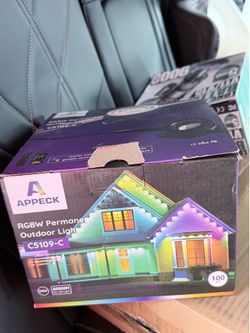 APPECK Permanent Outdoor Lights 50ft with 36 RGBW LEDs, 111 Scene Modes, Eaves Lights with 40lm Warm White, for Daily Holiday House Decor, App/Voice/R