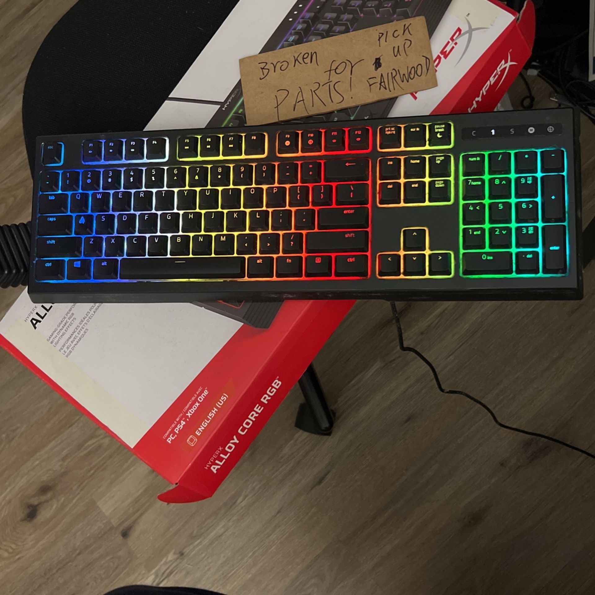brokend razer keyboard for parts