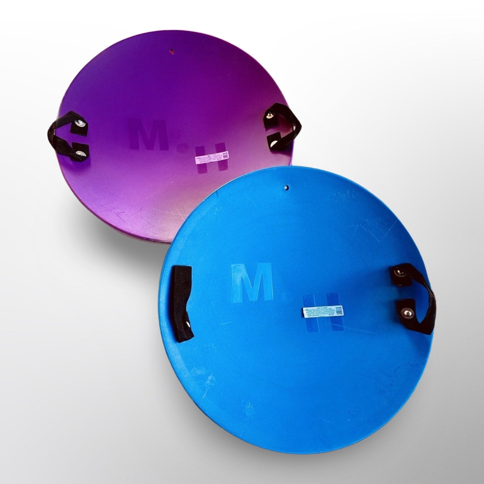 Rare! Never Used MH Saucer Sleds: Indestructible, USA Made (Purple & Blue)