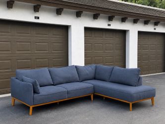 🛋️ Sofa/Couch Sectional - Blue - Macy’s - Delivery Available 🚛