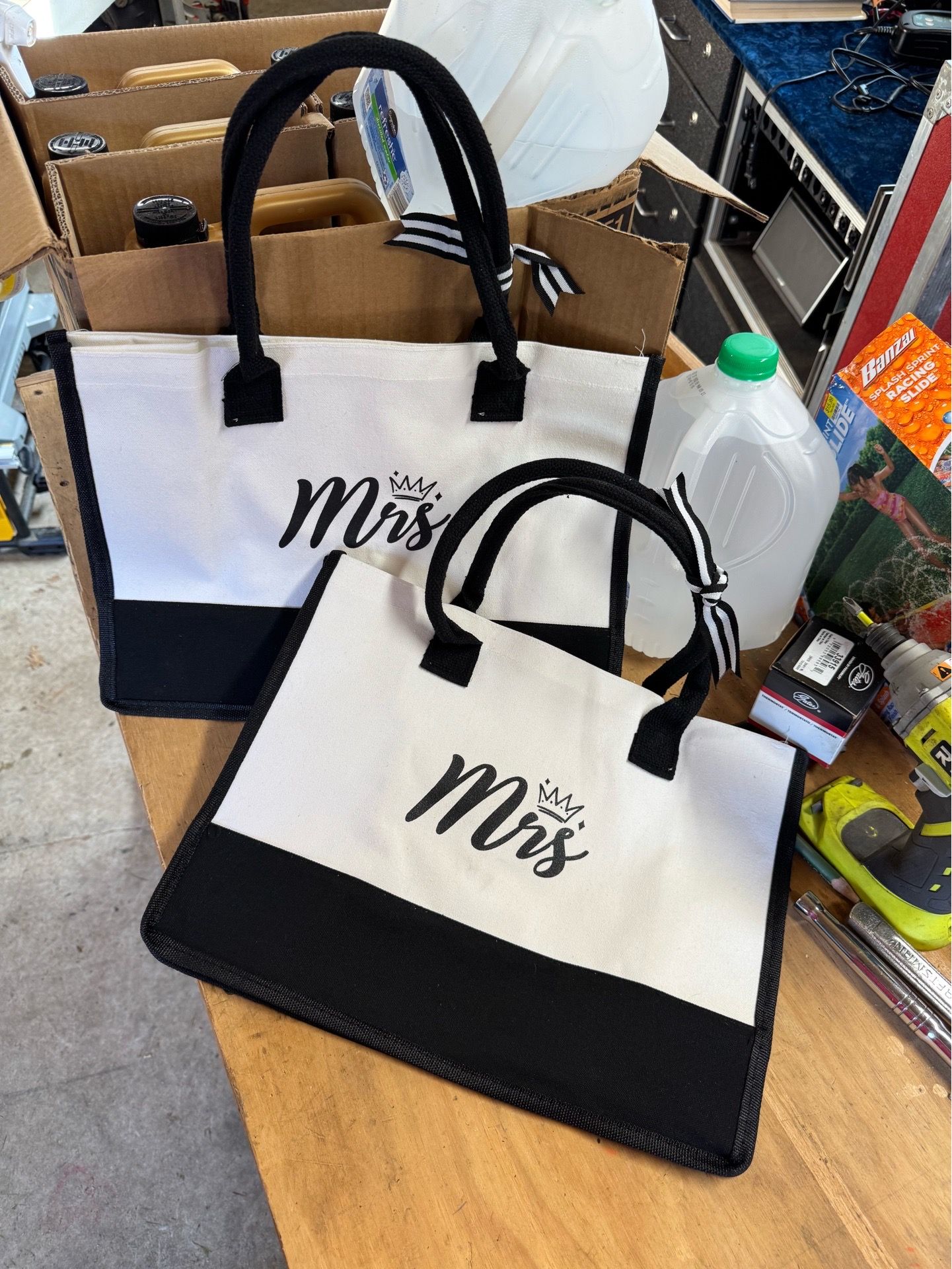(2) Unused “Mrs” bags
