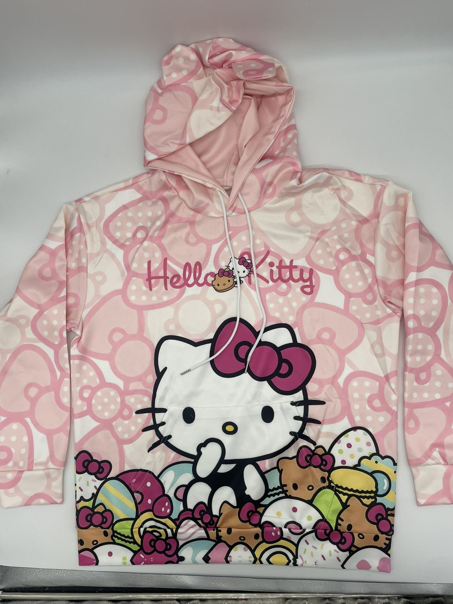 Hello Kitty Pink Pullover Lightweight Hoodie, Adult Medium *BRAND NEW*