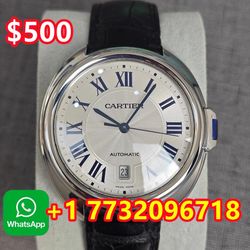 Cartie Cle Watch 40mm 3849 Gold Black Leather