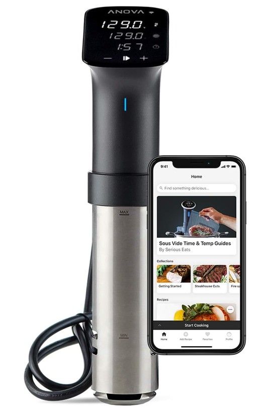 Anova Culinary | Sous Vide Precision Cooker Pro (WiFi) | 1200 Watts | All Metal | Anova App Included