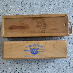 Vintage Wooden Baseball Card Box Boxes. Napa Valley Box Company. Yankees Legends