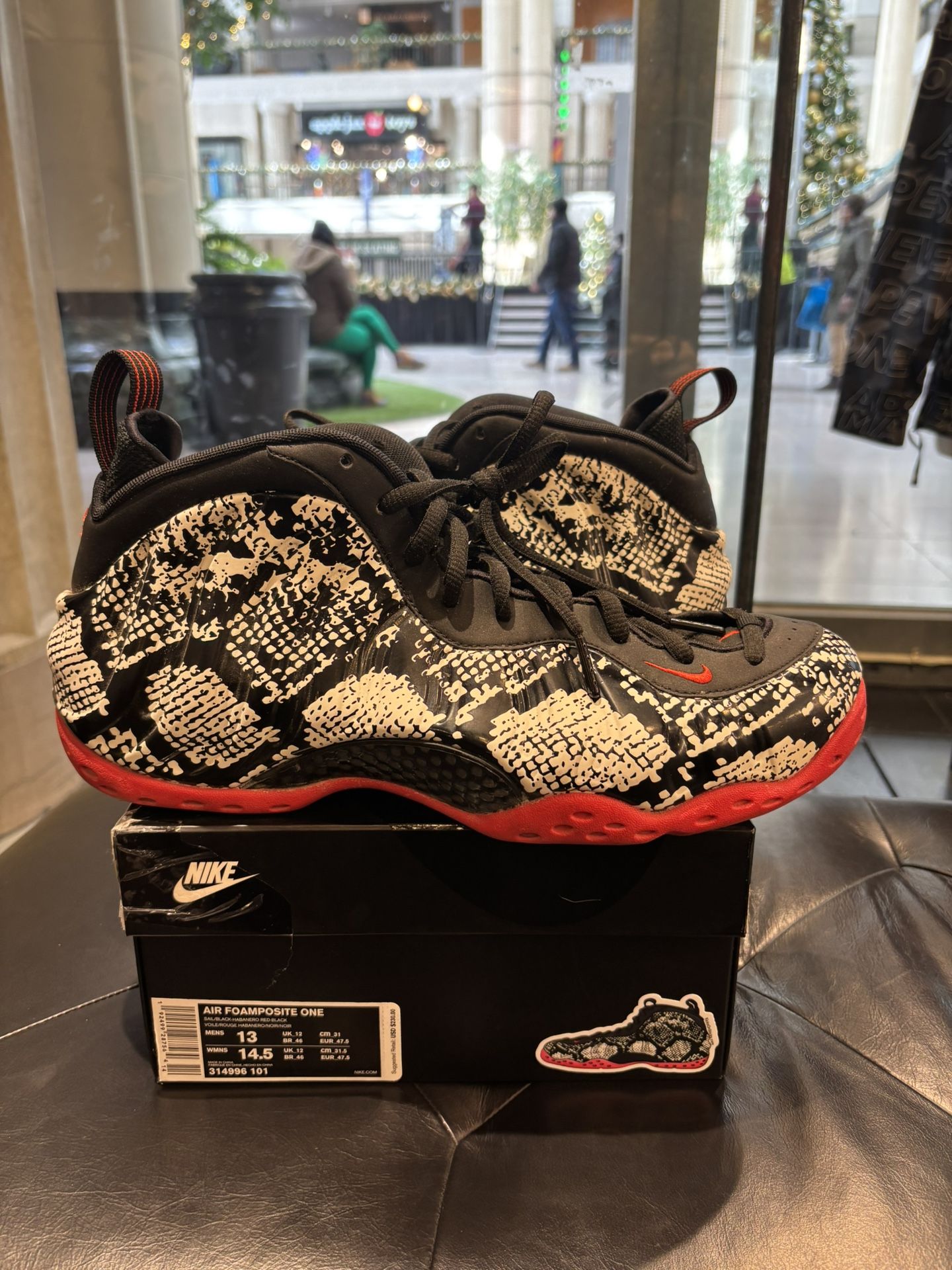 Nike Foams Albino Snakeskin Size 13