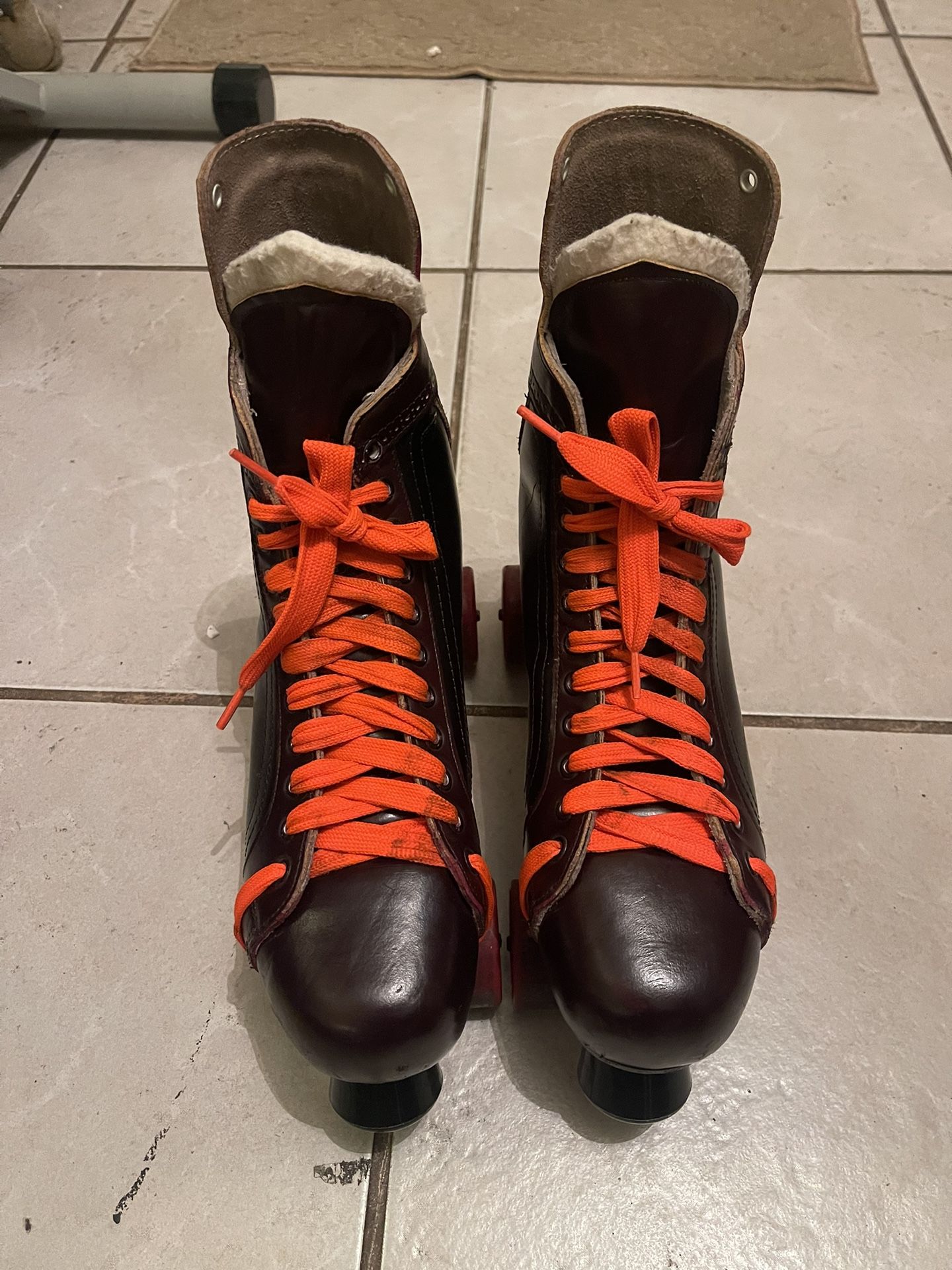Riedell Classic Skates Size 9 All Leather In Excellent Condition 166 Boots