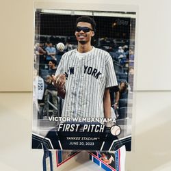 Victor Wembanyama First Pitch Tops Card