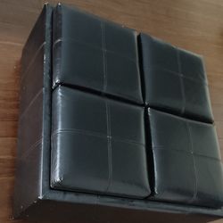 Leather Ottoman with storage