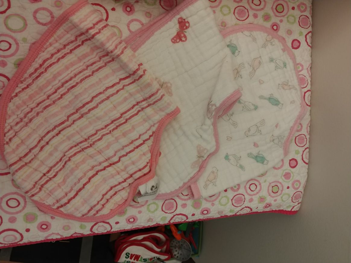 All Bibs and Burp Clothes do not have stains and are in great condition. Selling in lots