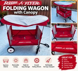 Radio Flyer Folding Wagon with Canopy