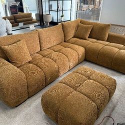 Ember Color Designer Sectional Sofa Couch