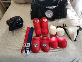 karate gear for class and competition. 