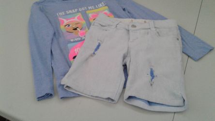 Blusa y shorts size: 7