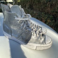Converse Metallic Silver Shoes Men's 13