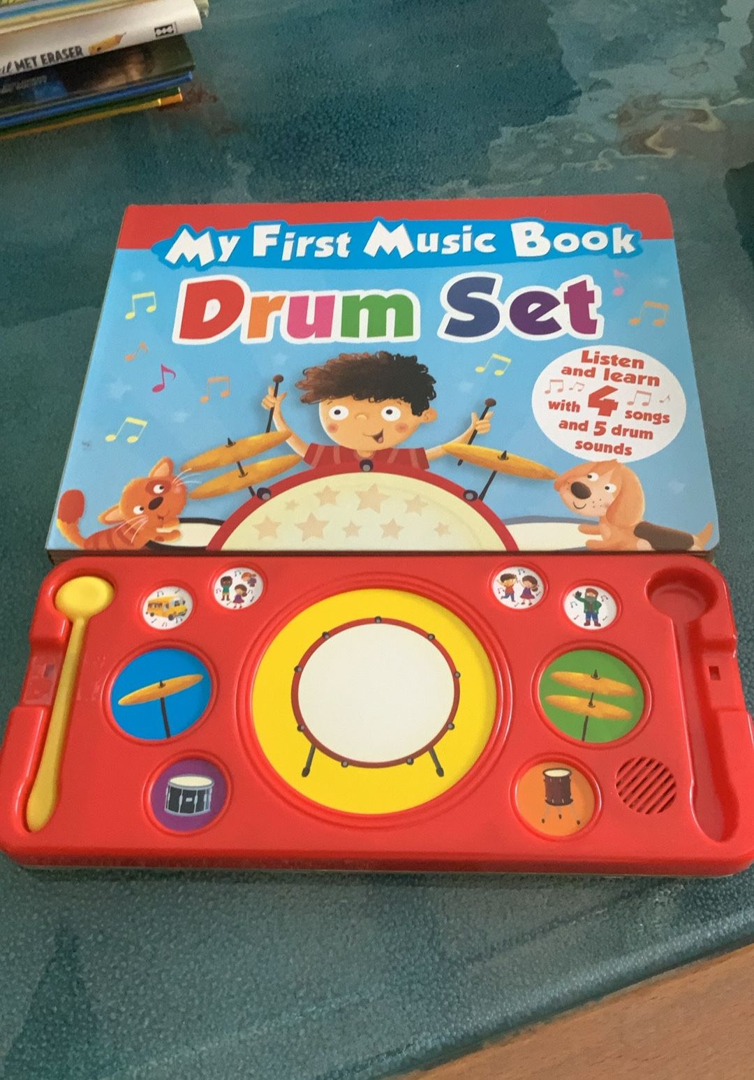 My First Music Book Drum Set With Sounds