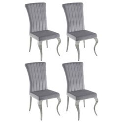 New chairs 4 PCs grey velvet