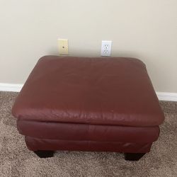 Leather Ottoman L26x W21”