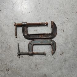 Heavy Duty C Clamps One 6" and One 5"