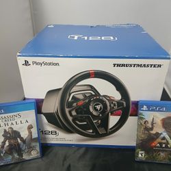 PS4  ThrustMaster T128 In Box Incl 2 PS4 Games $100 Firm