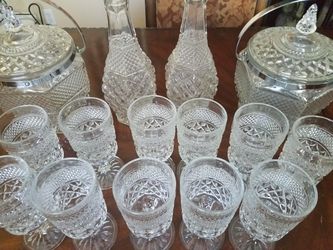 Large lot of vintage glassware to decanters to ice buckets 12