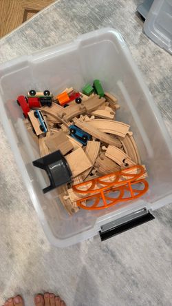 IKEA LILLABO Wooden Train Set with Tracks & Accessories