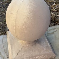 Solid Concrete Sphere On Square Base: Price Is For One