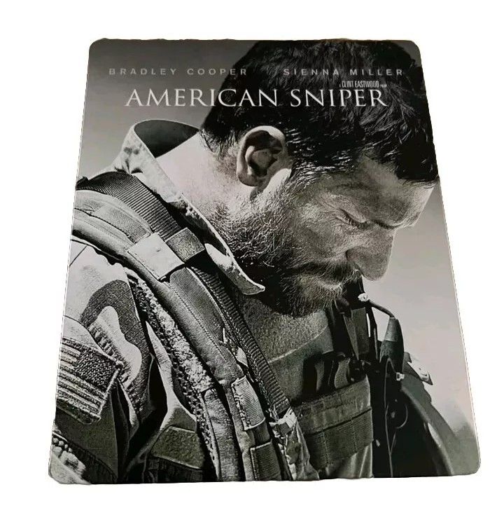 American Sniper Steelbook (Blu Ray, 2014) Bradley Cooper - 2 Disc Set Great Cond