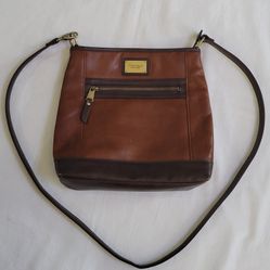 Tignanello Brown Genuine Leather Crossnody Purse
