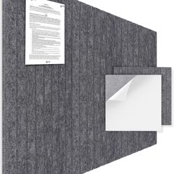 Large Felt Cork Board Alternative – 11.8"x11.8"x0.35" 12 Pack Cork Board Felt Tiles with Removable Adhesive Tabs, Cork Board 48" x 36" for Home, Offic