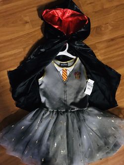 Little Girls HARRY POTTER Dress with Cape Costume BRAND NEW WITH TAGS