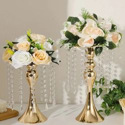 2 Piece Metal Candle Flower Stand