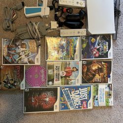 Nintendo Wii + 10 Games (hablo Espanol)