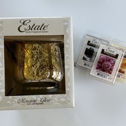 Estate Home Fragrance System Mercury Glow Electric Full Size Wax Warmer.