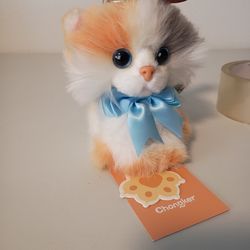 Chongker brand realistic cat plush keychain.
