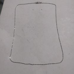 14k White Gold Chain Lent 17 1/2 Used