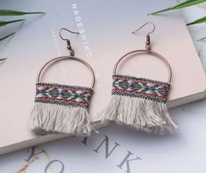 Pretty grey new tassels