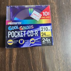 SONY MINI DISC  5 PACK WITH STORAGE CASE RECORDABLE MD 80 MIN COLOR COLLECTION  Just added a 10 pack Memorex cool colors pocket CD-R 210 MN 
