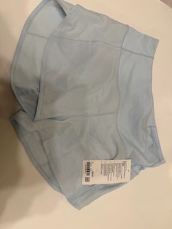 Lululemon Speed Up High-Rise 4” Shorts Light Blue Size 6 NWT