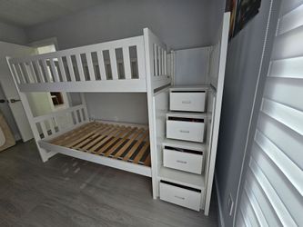 Charleston White Step Bunk Bed